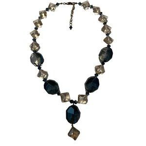 Beautiful‎ Vintage Glass And Crystal Necklace